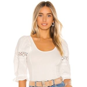 Free People Something Special Tee M White NWT